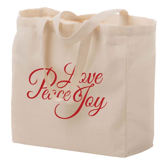 Cotton Canvas 13 X 13 X 5 Book Tote